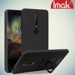 Чехол-накладка для NOKIA 6 (2018) J-case силикон черный с кольцом