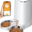 Умная кормушка для животных Xiaomi Rojeco 4L Automatic Pet Feeder WIFI Version Double Bowl (белая)