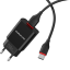Сетевое зар. устр. Borofone BA20A с шнуром Type-C 1USB 2.1A черное