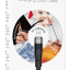 Usb Кабель-зарядка Lightning Hoco X53 Angel 2.4A 1м плоский силиконовый чёрный