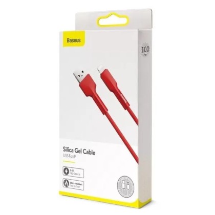 Usb Кабель-зарядка Lightning Baseus Silica 1м (CALGJ-09) красный