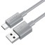 Usb Кабель-зарядка Type-C Hoco X107 1м 3A серый