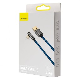 Usb Кабель-зарядка Lightning Baseus 1м (CACS000003) угловой синий