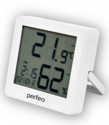 Часы-метеостанция Perfeo Cubo (PF-S2110AS) белые