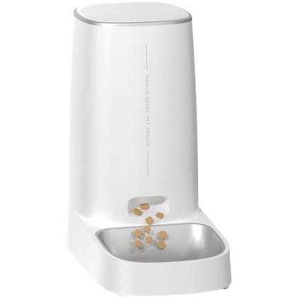 Умная кормушка для животных Xiaomi Rojeco 4L Automatic Pet Feeder WIFI Version Single Bowl (белая)