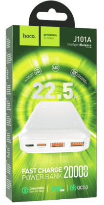 Powerbank Hoco J101A 20000mAh 2USB/1USB-C 18W/20W белый