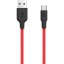 Usb Кабель-зарядка Type-C Hoco X21 Silicone 2.4A 1м мягкий силиконовый красный