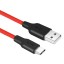 Usb Кабель-зарядка Type-C Hoco X21 Silicone 2.4A 1м мягкий силиконовый красный