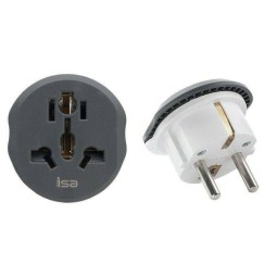 Универсальное переходник для розетки с китайской вилки ISA KT168 Europe/UK/USA/AUST