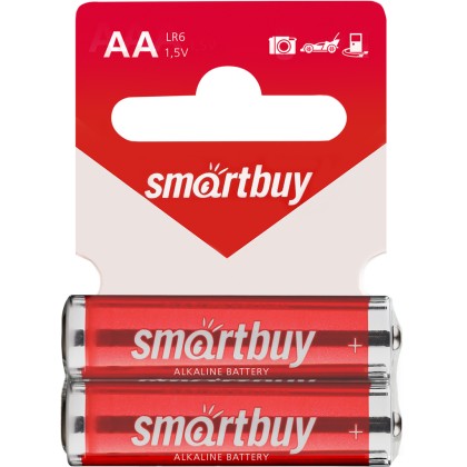 Батарейка алкалиновая Smartbuy LR6/2SB (60/600) (SBBA-2A02SB)