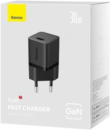 Сетевое зар. устр. Baseus GaN5 Fast Charger (mini) 1C 30W CCGN070401 черное