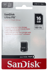 3.1 USB флеш накопитель SanDisk 16GB CZ430 Ultra Fit (SDCZ430-016G-G46) черный