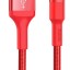 Usb Кабель-зарядка Lightning Hoco X26 Xpress 2.4A 1м в тканевой оплётке красный