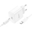 Сетевое зар. устр. Hoco C76A Pro с шнуром Type-C на Type-C 30W белое