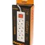 Perfeo сетевой удлинитель с кнопкой "POWERMATE", 3,0м, 3 розетки, белый(PF-PM-3/3,0-W)