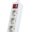 Perfeo сетевой удлинитель с кнопкой "POWERMATE", 3,0м, 3 розетки, белый(PF-PM-3/3,0-W)