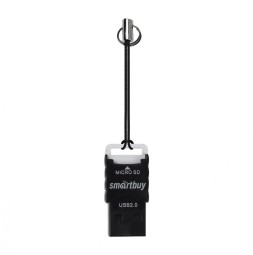 Картридер USB2.0 MicroSD Smartbuy 707 (SBR-707-K) черный