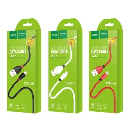 Usb Кабель-зарядка Lightning Hoco X27 Excellent charge 2.4A 1.2м силиконовый красный