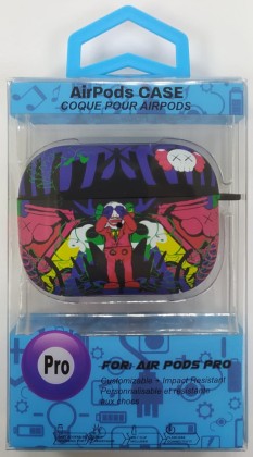 Силиконовый светящийся в темноте чехол для AirPods Pro Luxo Kaws рисунок №30