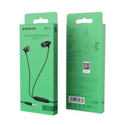 Наушники с микрофоном Borofone BM25 Sound Edge 1.2м черные