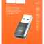 Переходник USB наType-C Hoco UA17 черный