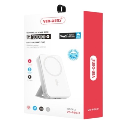 Powerbank с беспроводной зарядкой MagSafe Ven-Dens PB031 10000mAh USB-C 15W фиолетовый