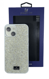 Накладка для i-Phone 14 6.1" Swarovski белый