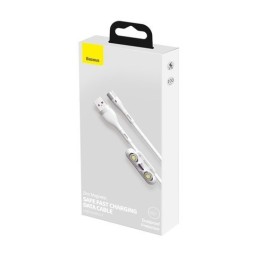 Usb Кабель-зарядка Micro+Lightning+Type-C Baseus Zinc Magnetic 1м 5A CA1T3-B02 белый