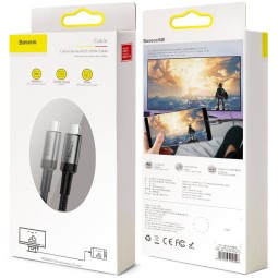 Кабель-зарядка Type-C на Type-C Baseus Cafule PD3.0 60W 1м (CATKLF-RG1) чёрный