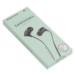 Наушники с микрофоном Borofone BM26 Rhythm 1.2м плоские черные