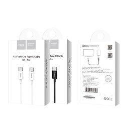 Usb Кабель-зарядка Type-C Hoco X23 Skilled 1м силиконовый белый