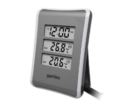 Часы-метеостанция Perfeo Tempo PF-S3316E серые