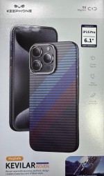 Накладка для i-Phone 15 Pro Keephone Kevilar Magsafe Woven разноцветный