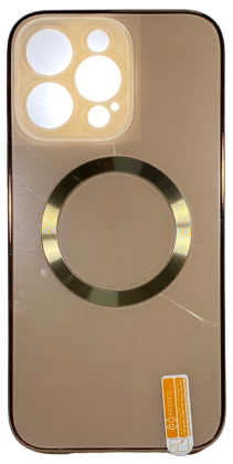 Чехол-накладка для i-Phone 14 Pro Magsafe пластик золотой