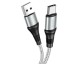 Usb Кабель-зарядка Type-C Hoco X50 Excellent 3A 1м в тканевой оплётке серый