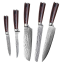 Набор кухонных ножей Xiaomi Spetime 5-Piece Steel Kitchen Knife Set G05-RE (5 ножей) красный