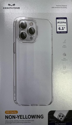 Накладка для i-Phone 15 Pro Keephone Non-Yellowing прозрачный