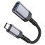 Кабель-переходник Hoco UA24 USB-С (папа) на USB (мама) серебристый