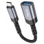 Кабель-переходник Hoco UA24 USB-С (папа) на USB (мама) серебристый