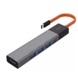 USB-хаб Xiaomi Type-C 5в1 3USB/1USB-C/HDMI 4K MWCMA05 серый