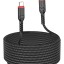 Usb Кабель-зарядка Type-C на Type-C Hoco X59 3A 60W 3м в тканевой оплетке черный