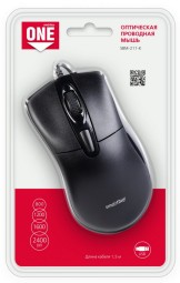Мышь проводная Smartbuy ONE 211-K черная (SBM-211-K) / 40