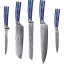 Набор кухонных ножей Xiaomi Spetime 5-Piece Steel Kitchen Knife Set G05-BU (5 ножей) синий