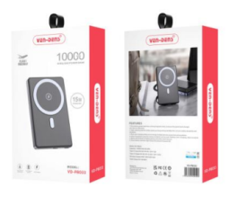 Powerbank с беспроводной зарядкой MagSafe Ven-Dens PB033 10000mAh USB-C 15W/20W черный