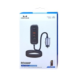 Автомобильное заряд. устр. Keephone REVAMP 3USB+2C серое