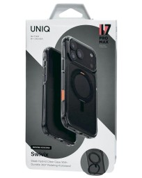 Накладка для i-Phone 17 Pro Max Uniq Swivix Magsafe с кольцом черная