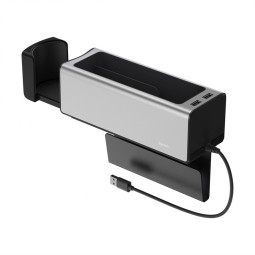 Автомобильный органайзер Baseus Deluxe Metal Armrest Console Organizer (CRCWH-A0S) серебристый