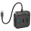 Кабель-переходник Hoco HB37 Type-C на HDMI/USB3.0/USB2.0/RJ45/USB-C 0.2м черный