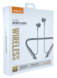 Беспроводные наушники для спорта Recci REP-W16 BT5.0/100mAh/3.5ч черные