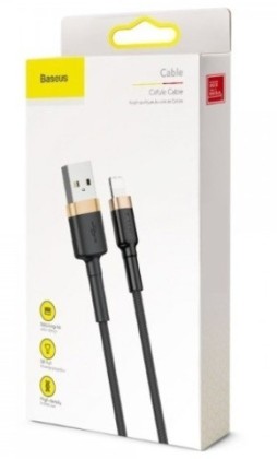 Usb Кабель-зарядка Lightning Baseus Cafule 2A 3м (CALKLF-RV1) черно-золотистый